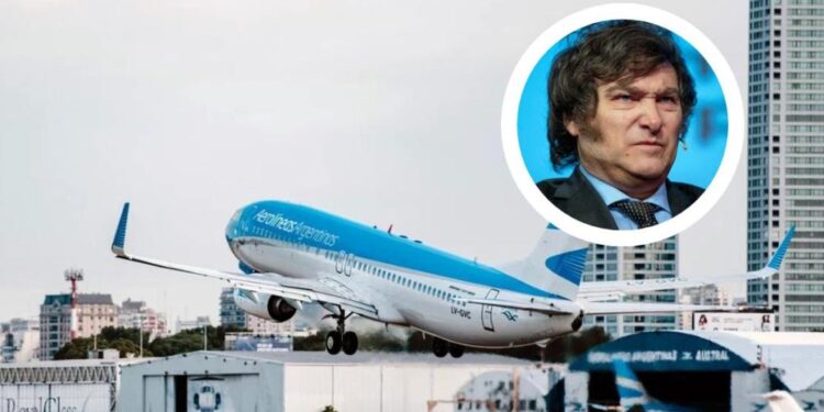 Milei irá a fondo por la privatización de Aerolíneas Argentinas