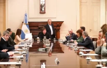 Milei y su Gabinete, reunidos esta mañana.