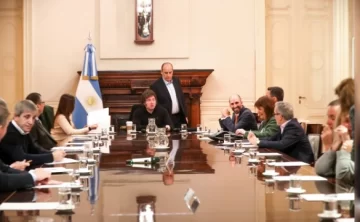 Milei y su Gabinete, reunidos esta mañana.