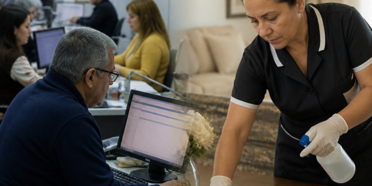 El empleo registrado en febrero muestra una leve recuperación impulsada por el sector público y el trabajo doméstico