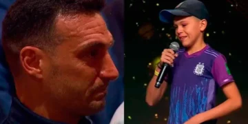 El emotivo gesto de un niño que conmueve a Lionel Scaloni en su regreso a Pujato